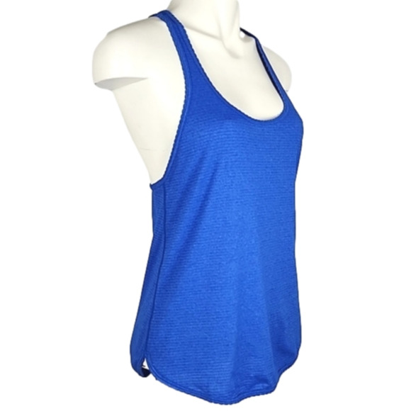 Lululemon Blue Racerback Tank Loose Lightweight Scalloped Trim  Size 4 - Picture 2 of 10
